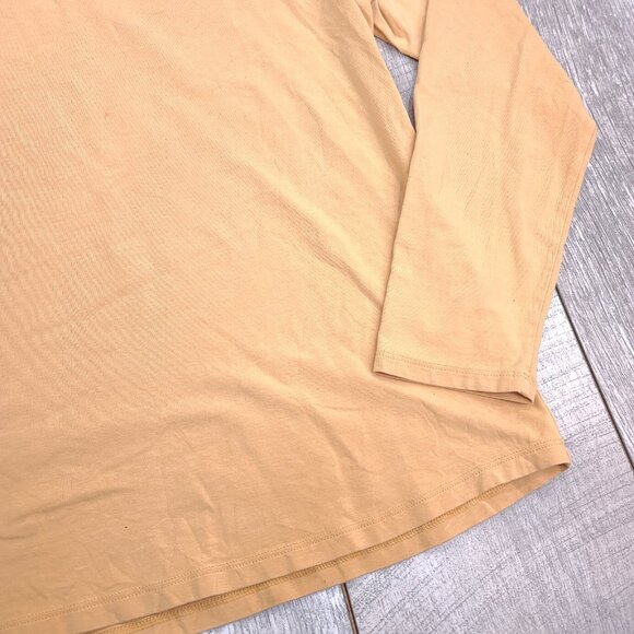 Lululemon Shirt Mens Medium Yellow 5 Year Basic Henley Long Sleeve Stretch Top - Picture 4 of 6